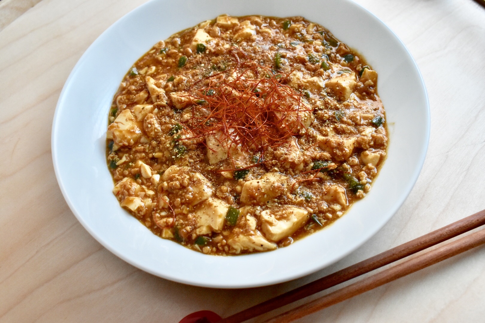 ベジミートレシピ　トーフミートのマーボー豆腐
